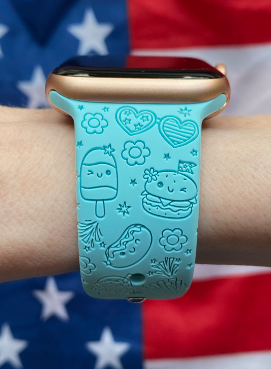 4th of July BBQ Watch Band For Apple Watch