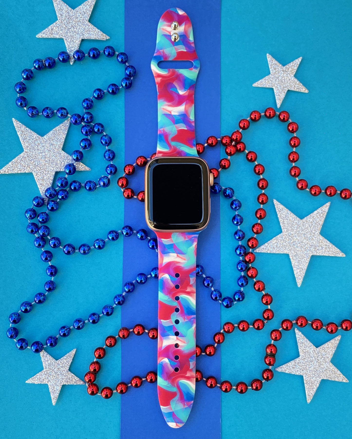 Patriotic Swirl Watch Band For Apple Watch