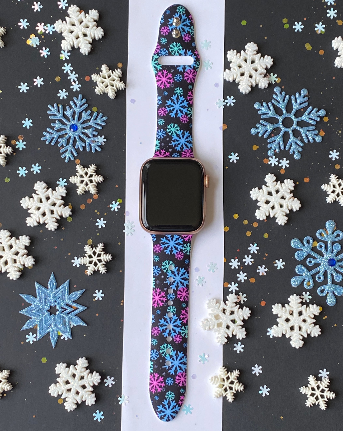 Icy Snowflakes Watch Band For Apple Watch
