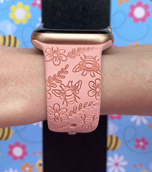 Bee Floral Watch Band For Apple Watch
