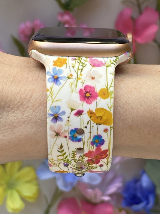 Spring Wildflowers Watch Band For Apple Watch