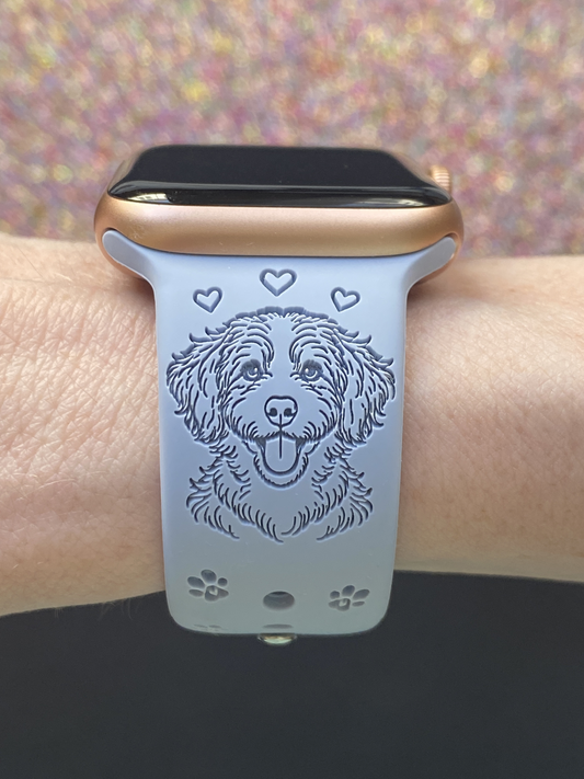 Bernedoodle Dog Watch Band For Apple Watch