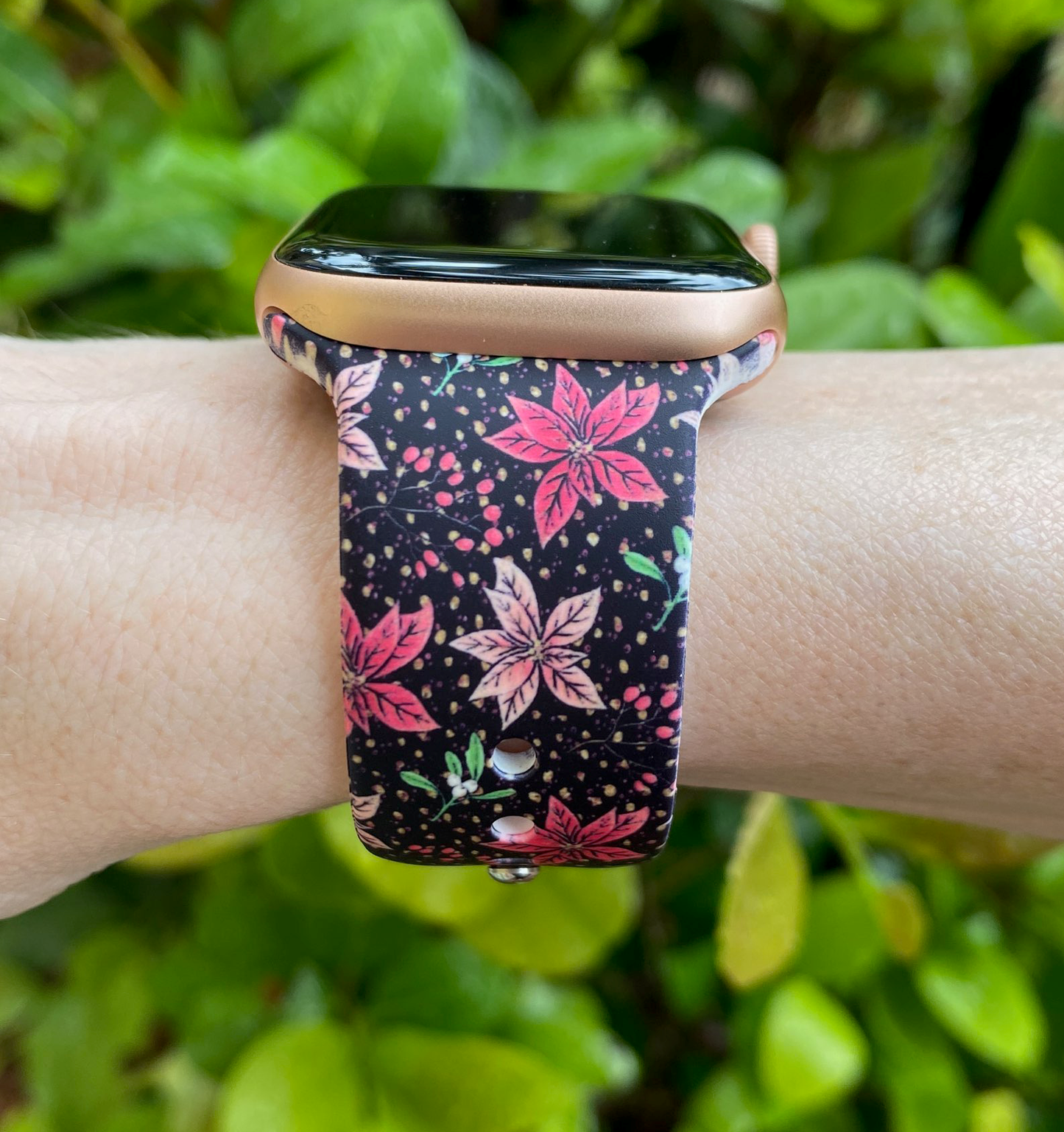 Poinsettia Watch Band For Apple Watch