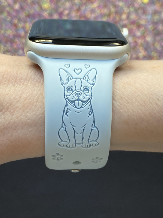 Happy Boston Terrier Dog Watch Band For Apple Watch