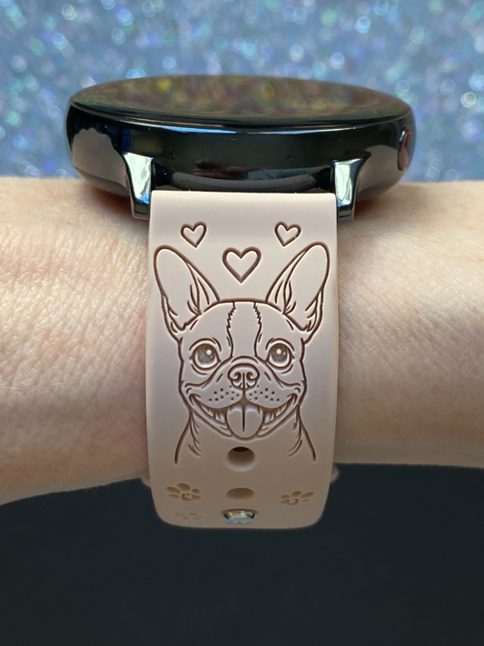 Happy Boston Terrier 20mm Samsung Galaxy Watch Band