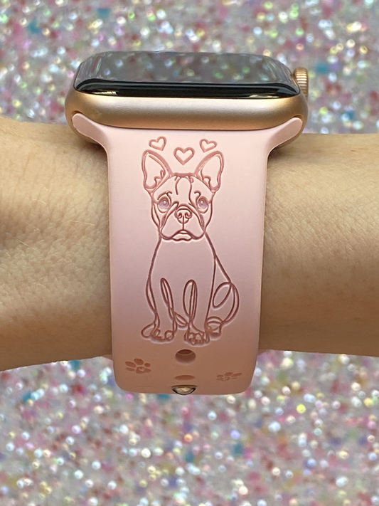 Cute Boston Terrier Dog Watch Band For Apple Watch