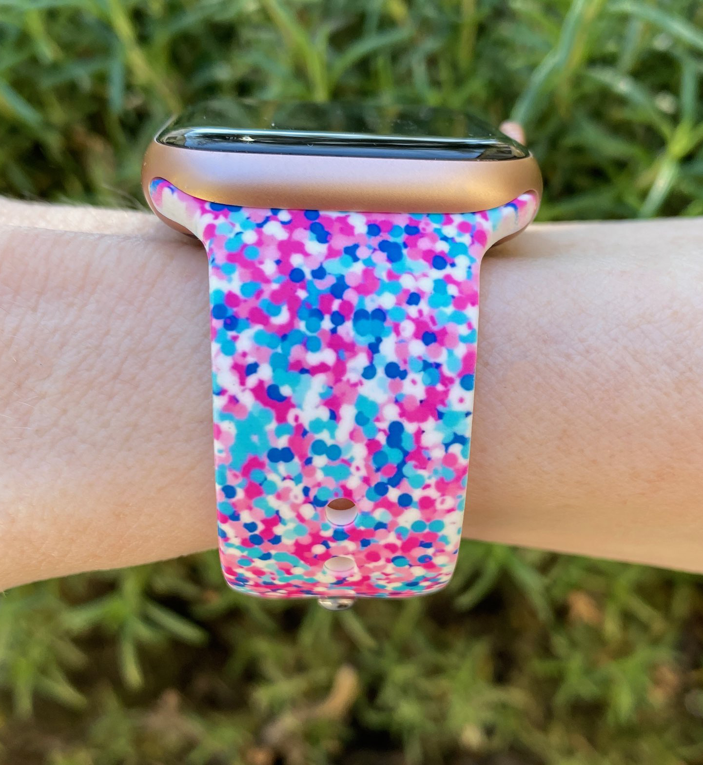 Bubble Gum Splatter Watch Band For Apple Watch
