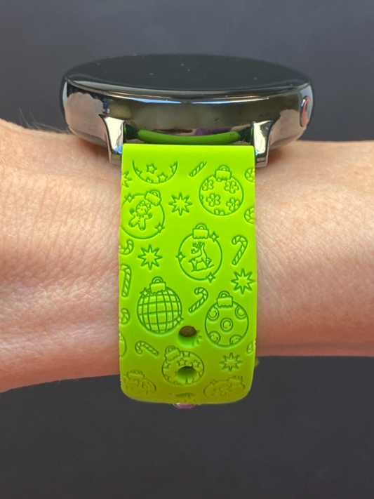 Christmas Tree Bulbs 20mm Samsung Galaxy Watch Band