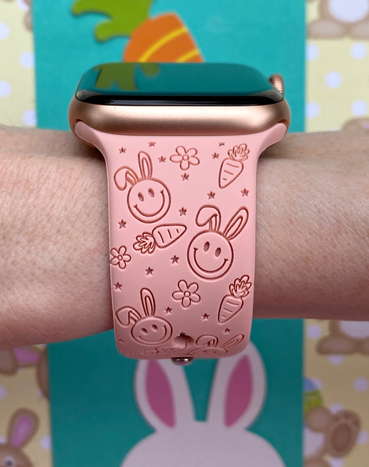 Easter Bunny Smiley Watch Band For Apple Watch