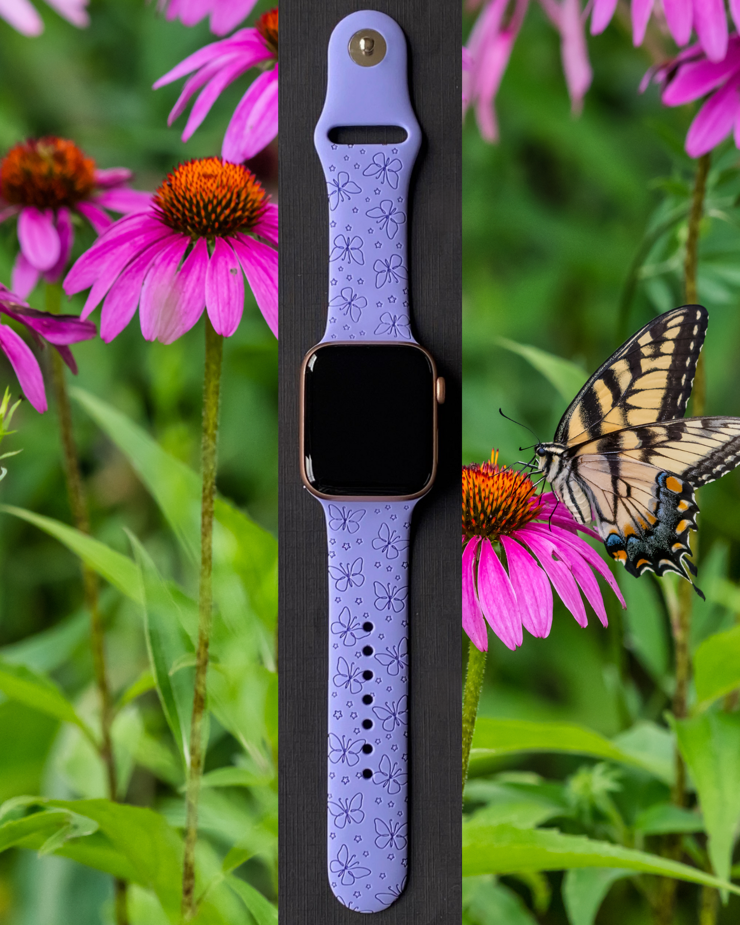 Butterflies and Stars Watch Band For Apple Watch