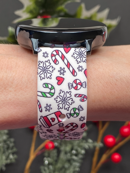 Christmas Candy Canes Samsung Galaxy Watch Band