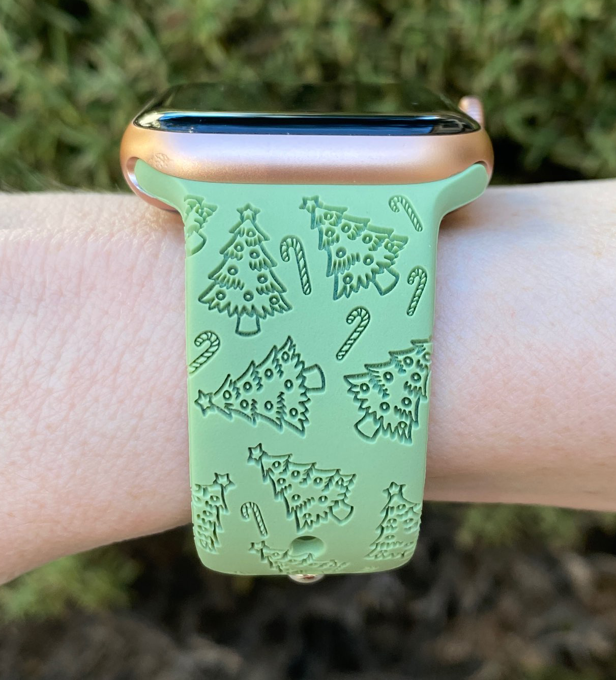 Candy Cane Christmas Trees Watch Band For Apple Watch