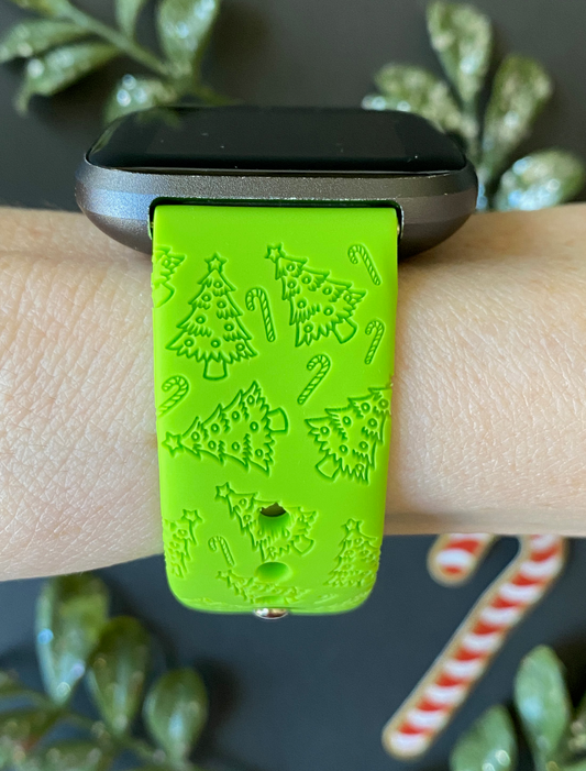 Candy Cane Christmas Trees Fitbit Versa 1/2 Watch Band