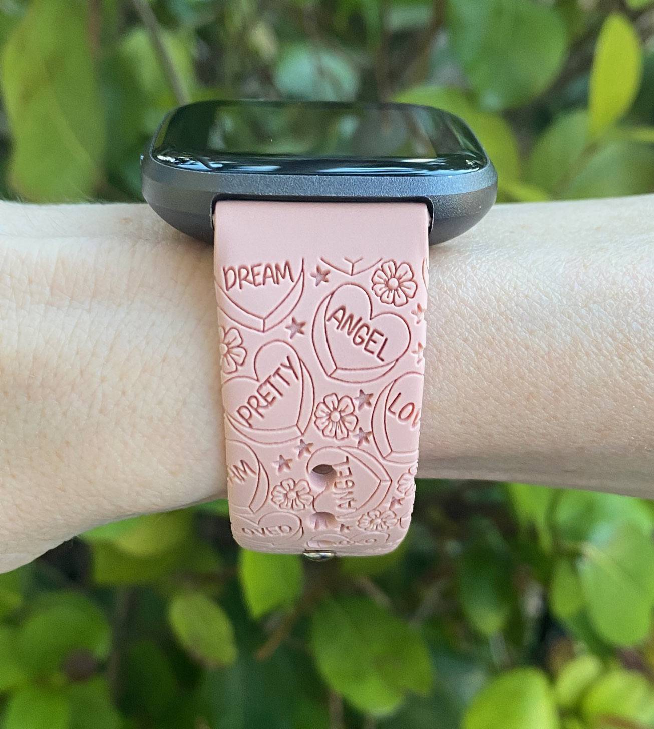 Candy Hearts Floral Fitbit Versa 1/2 Watch Band