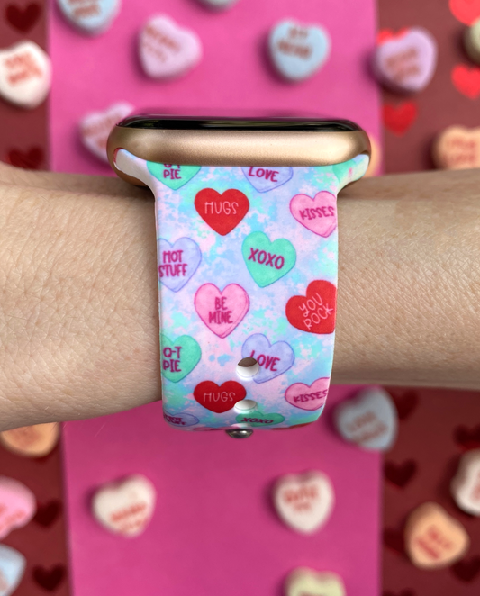 Candy Hearts Watch Band For Apple Watch