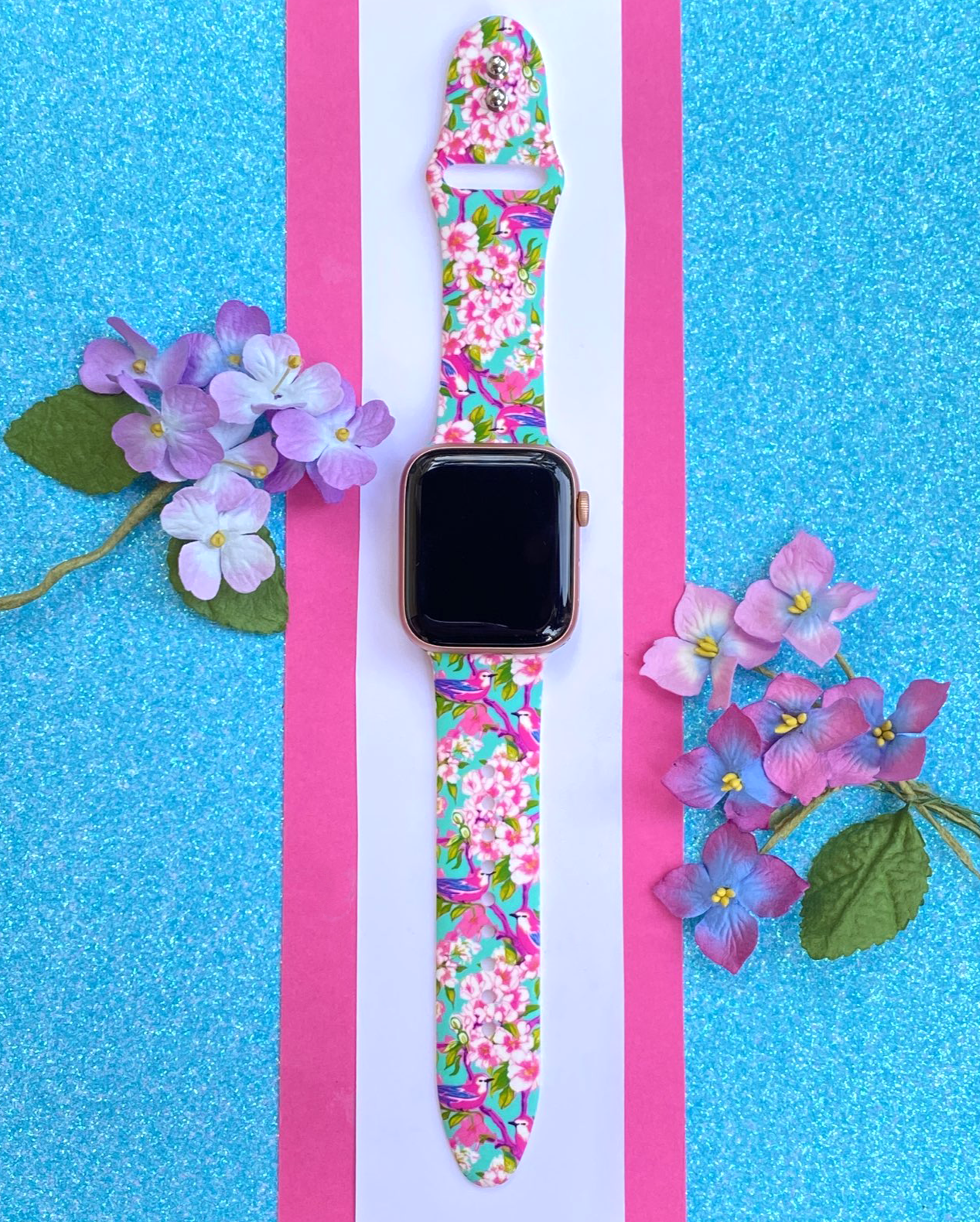 Birds and Blossoms Watch Band For Apple Watch