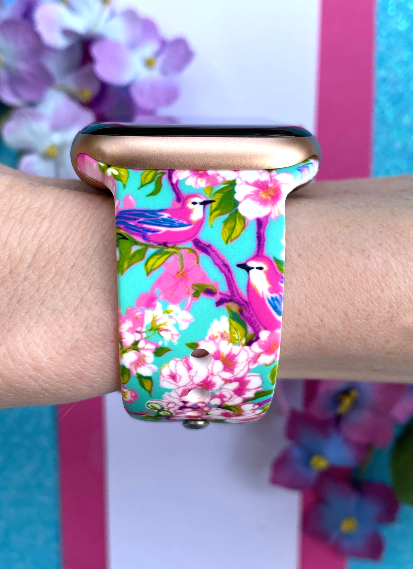 Birds and Blossoms Watch Band For Apple Watch