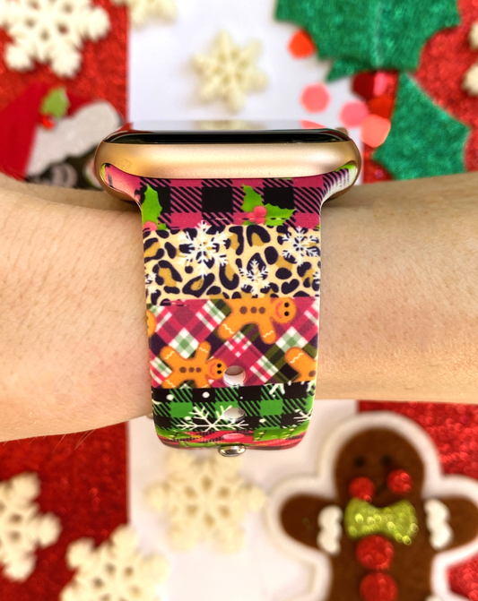 Holiday Plaid Watch Band For Apple Watch
