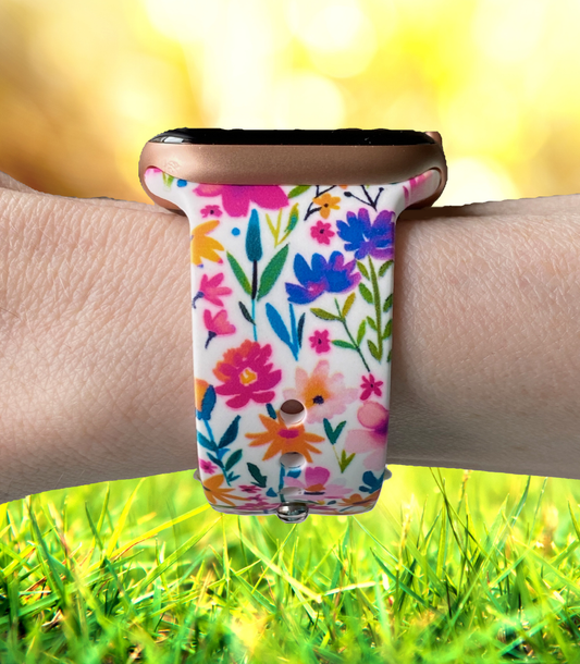Colorful Spring Flowers Watch Band For Apple Watch