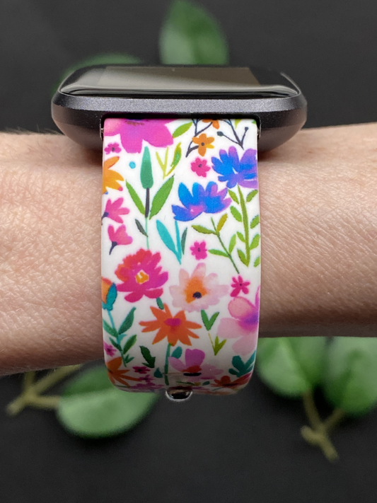 Colorful Spring Floral Fitbit Versa 1/2 Watch Band