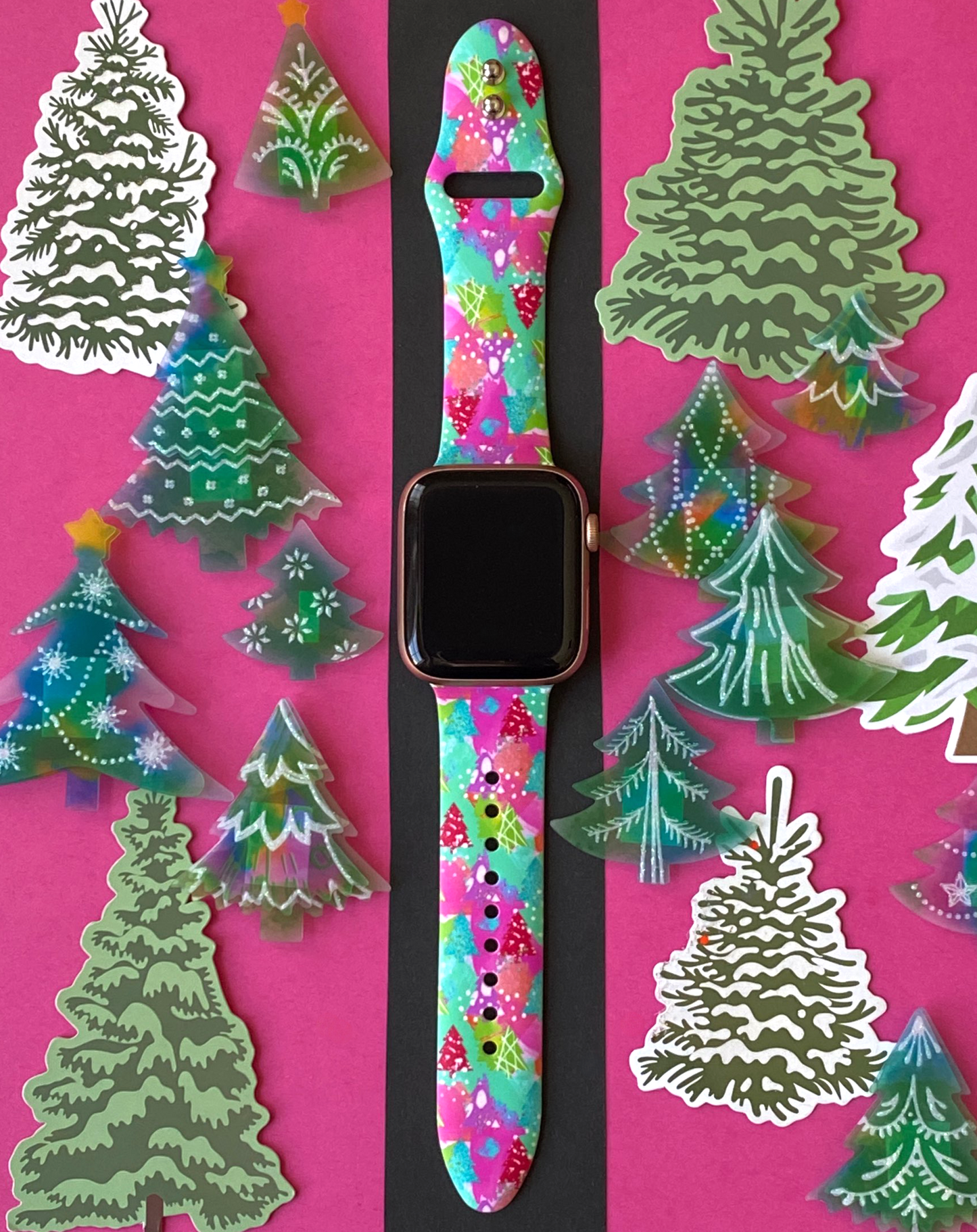 Neon Winter Trees Watch Band For Apple Watch