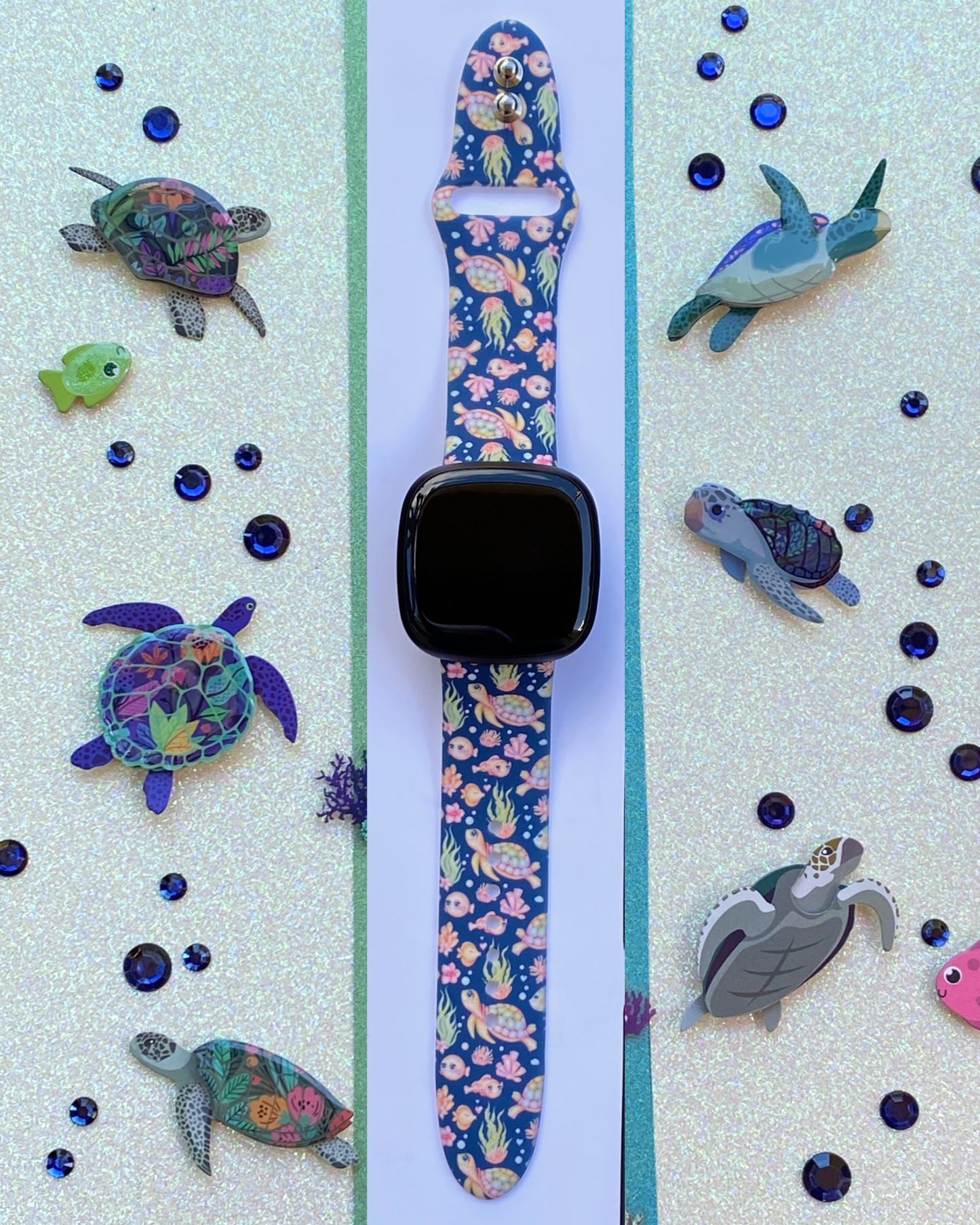 Cute Turtle Fitbit Versa 3/Versa 4/Sense/Sense 2 Watch Band