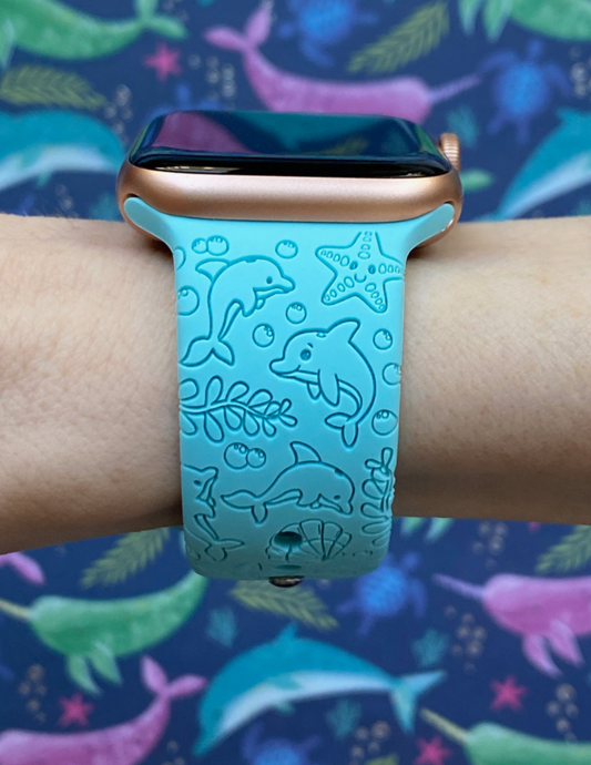 Tropical Dolphins Watch Band For Apple Watch