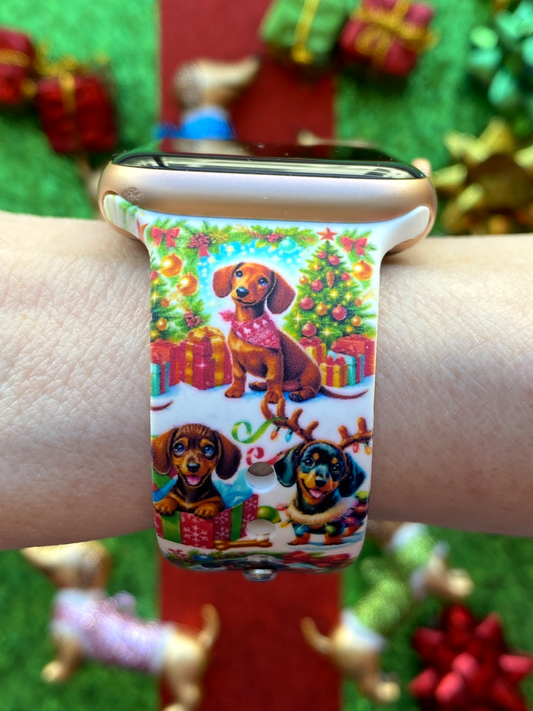 Dachshund Christmas Watch Band For Apple Watch