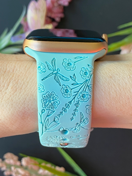 Dragonfly Floral Watch Band For Apple Watch