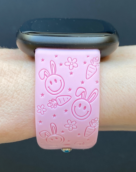 Smiley Easter Bunny Fitbit Versa 3/Versa 4/Sense/Sense 2 Watch Band