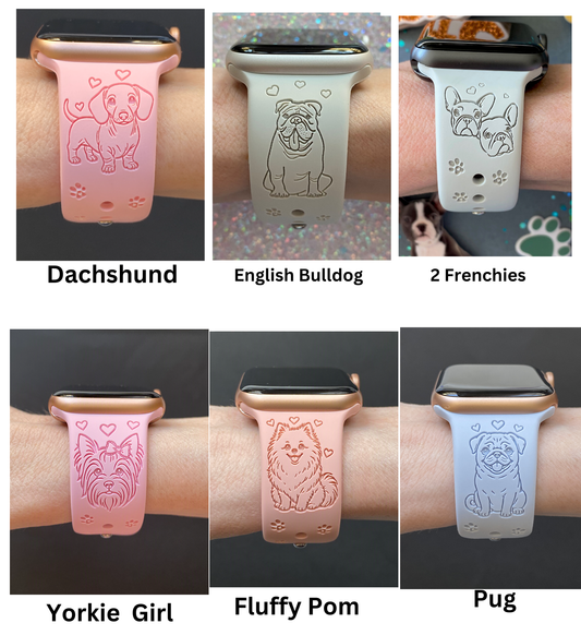 Dog Breed Fitbit Versa 3/Versa 4/Sense/Sense 2 Watch Band