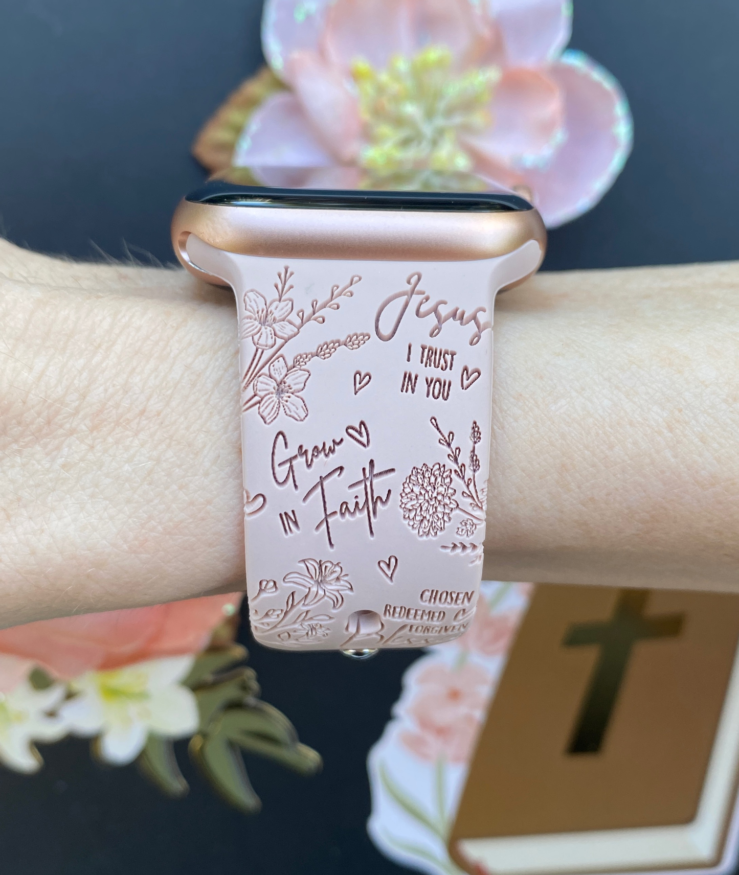 Floral Faith Apple Watch Band