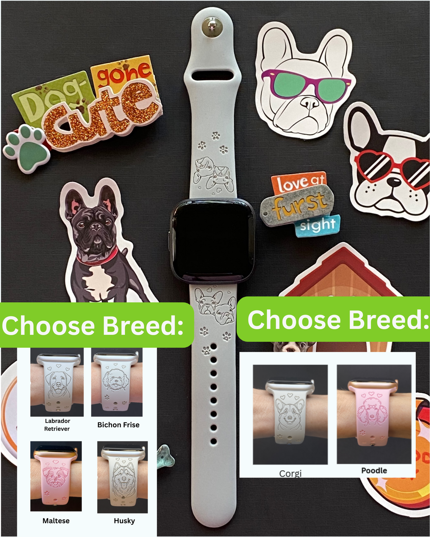 Dog Breed (#2) Fitbit Versa 1/2 Watch Band