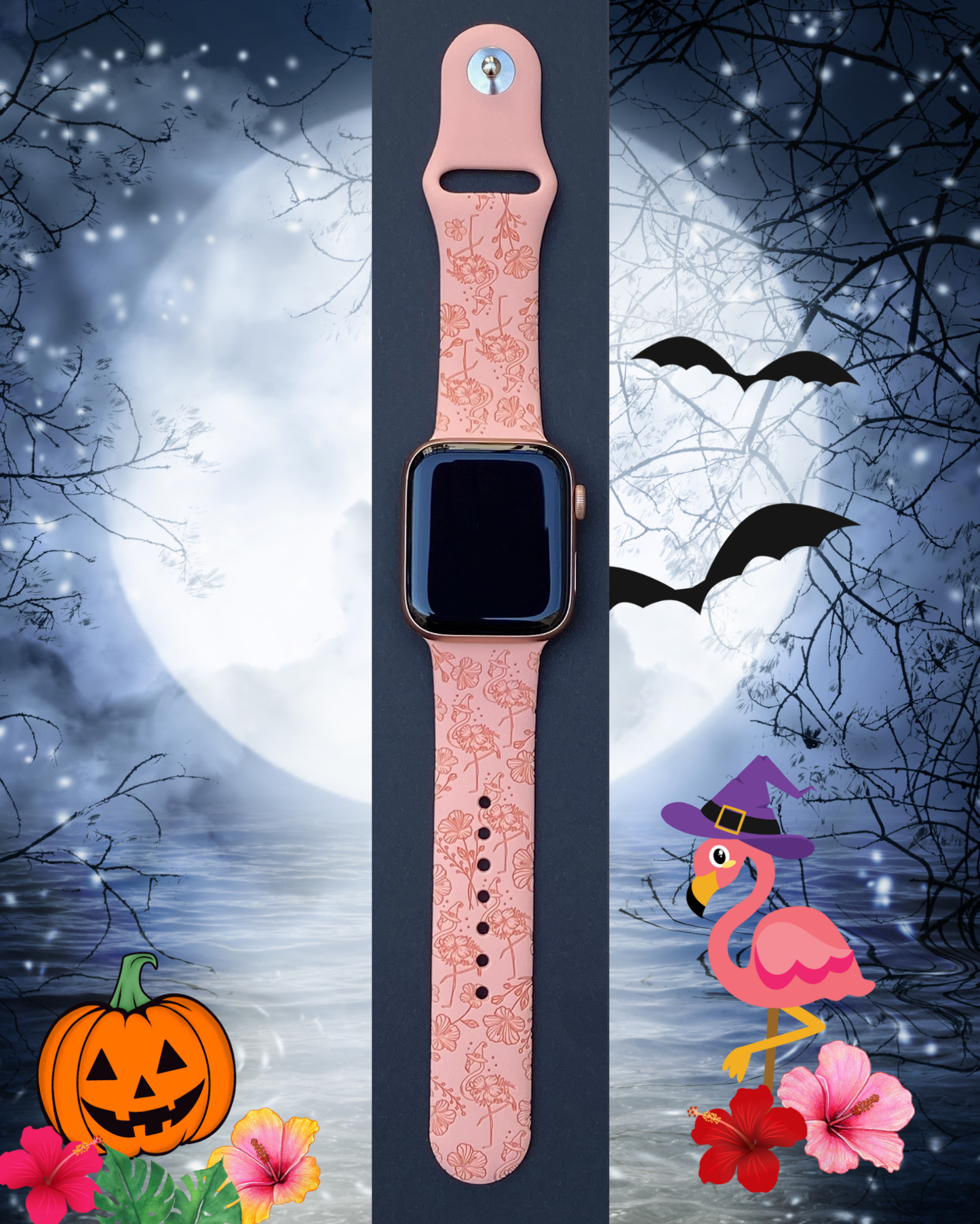 Halloween Flamingo Watch Band For Apple Watch
