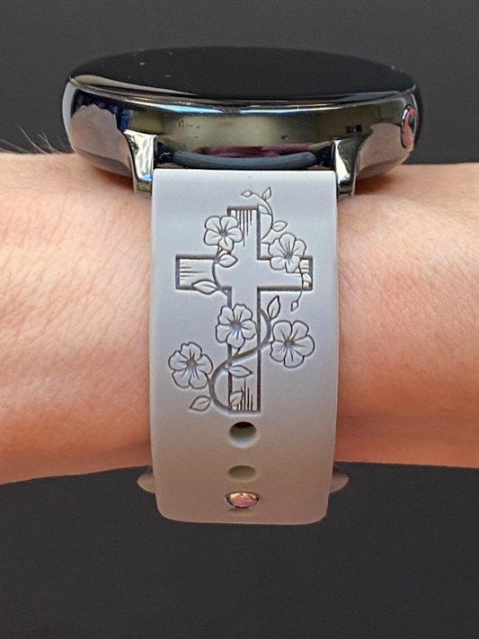 Floral Cross 20mm Samsung Galaxy Watch Band