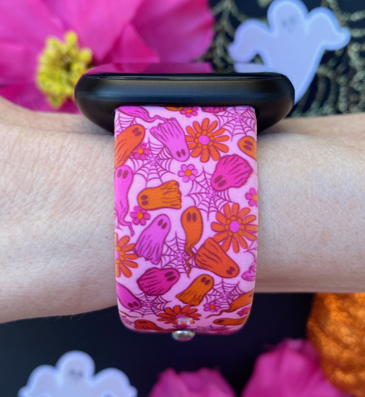 Pink Ghosts Fitbit Versa 3/Versa 4/Sense/Sense 2 Watch Band