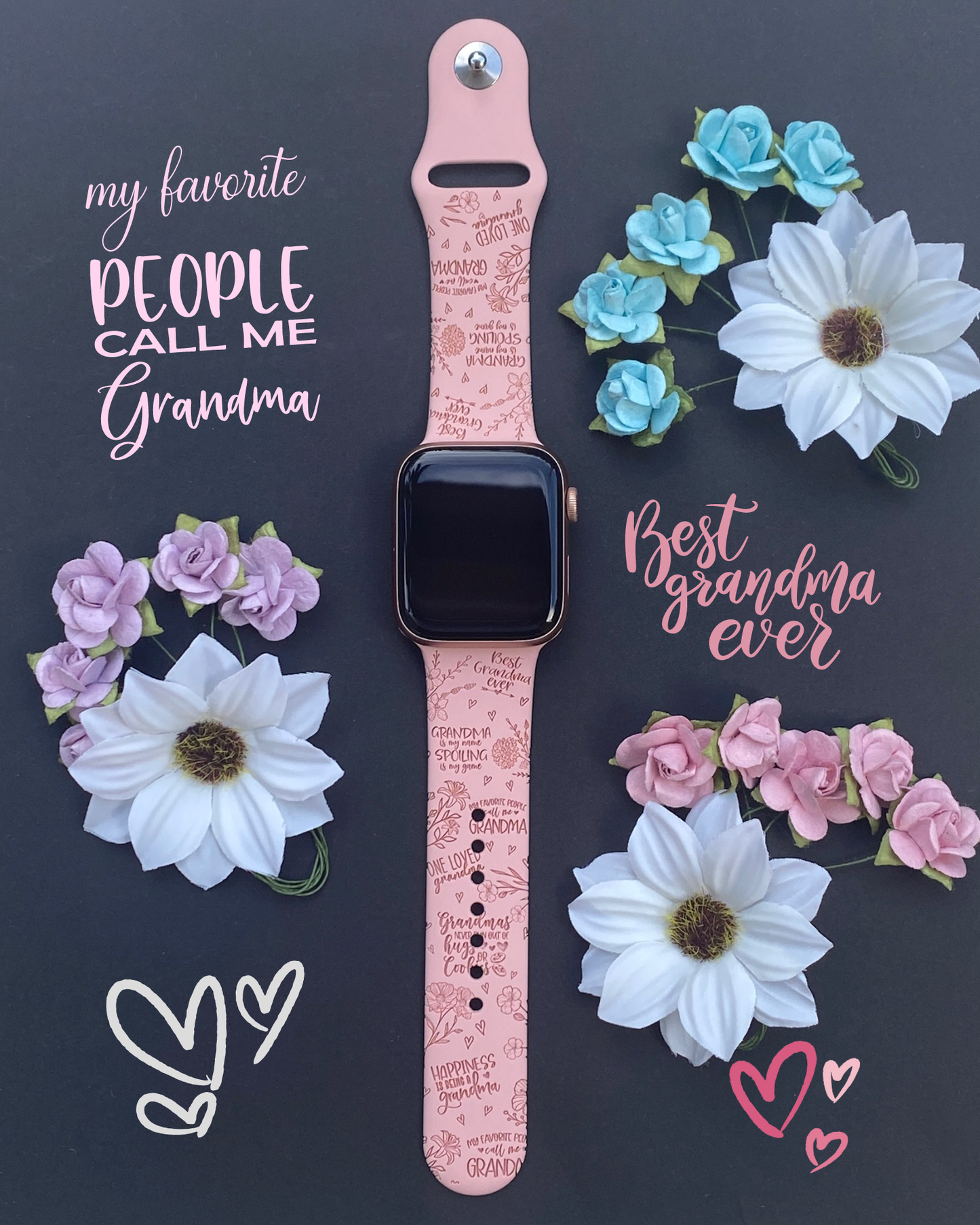 Grandma Floral Watch Band For Apple Watch