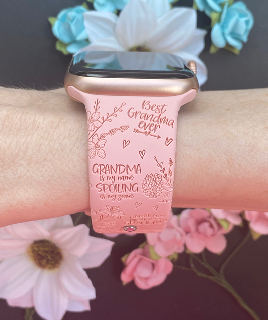 Grandma Floral Watch Band For Apple Watch