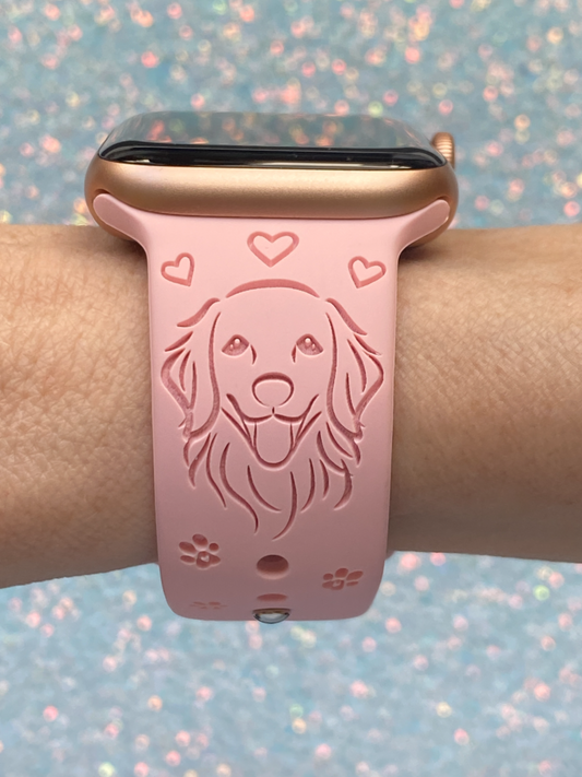 Happy Golden Retriever Dog Watch Band For Apple Watch