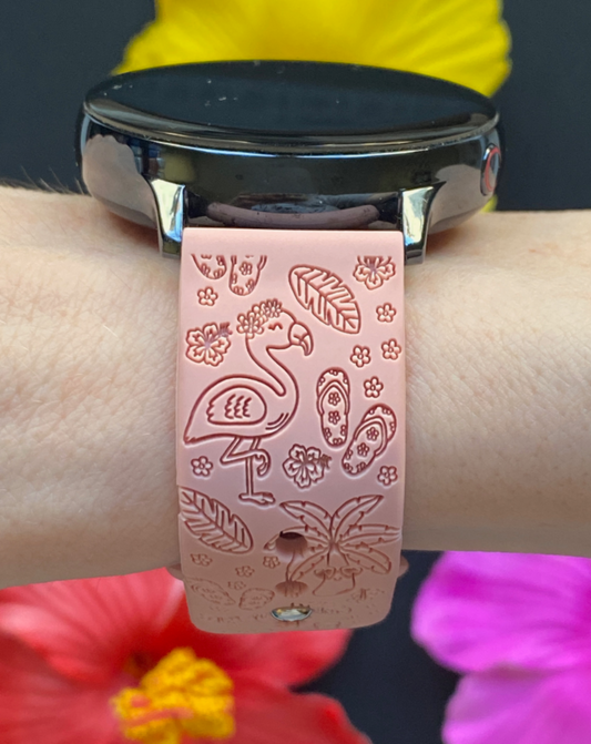 Groovy Flamingo 20mm Samsung Galaxy Watch Band