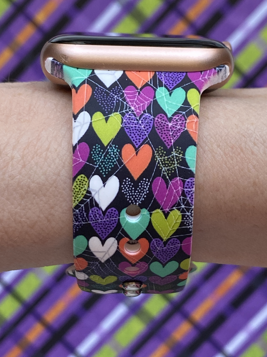 Halloween Hearts Watch Band For Apple Watch
