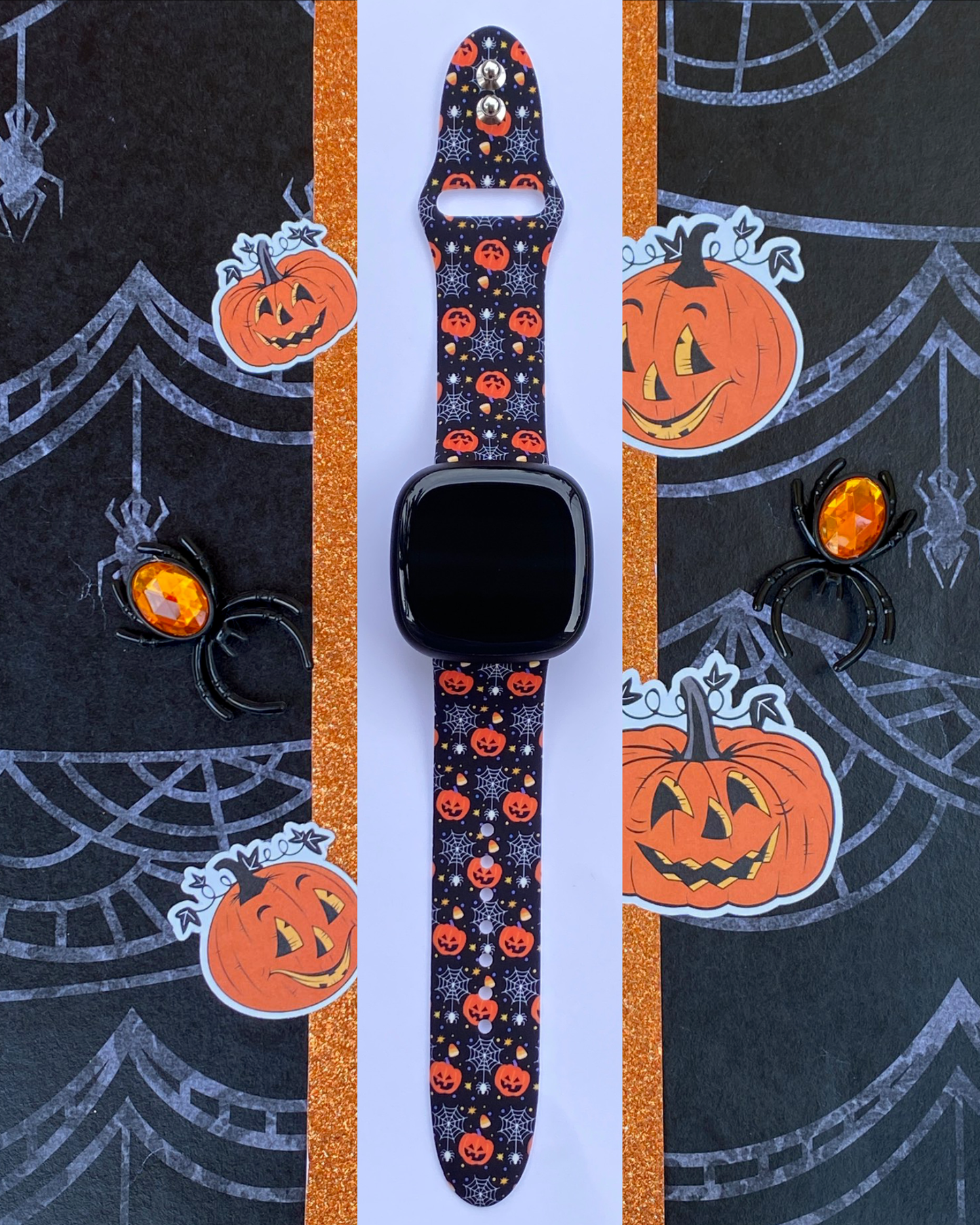 Halloween Pumpkins Fitbit Versa 1/2 Watch Band