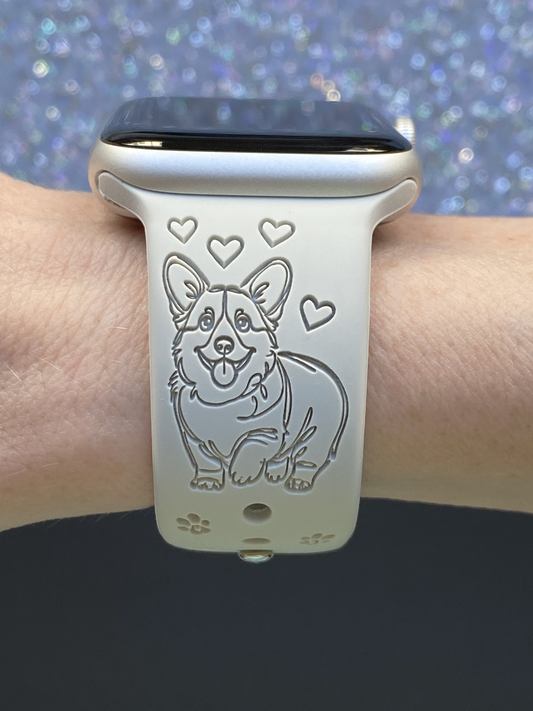 Happy Corgi Dog Watch Band For Apple Watch