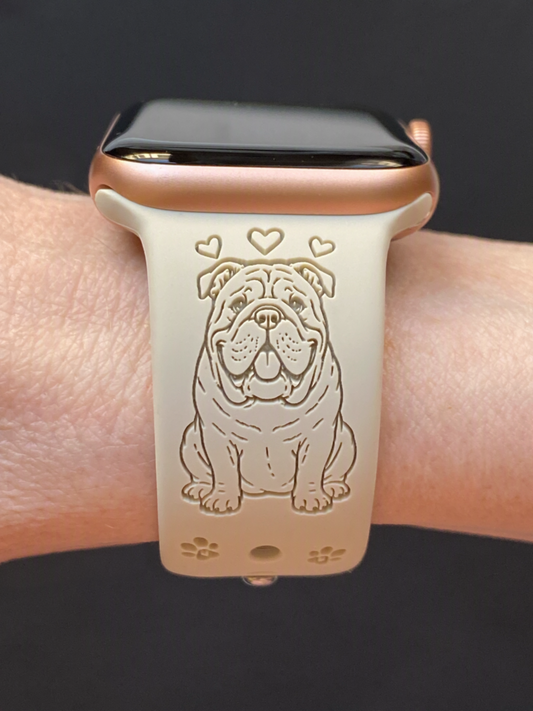 Joyful English Bulldog Watch Band For Apple Watch