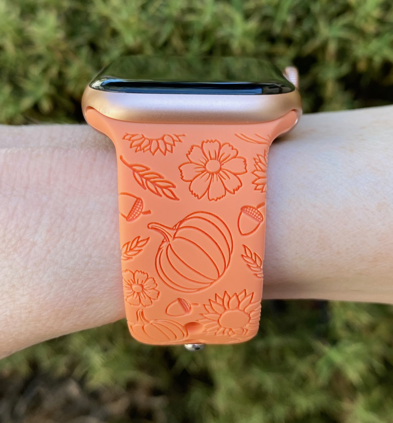 Pumpkin Floral Watch Band For Apple Watch