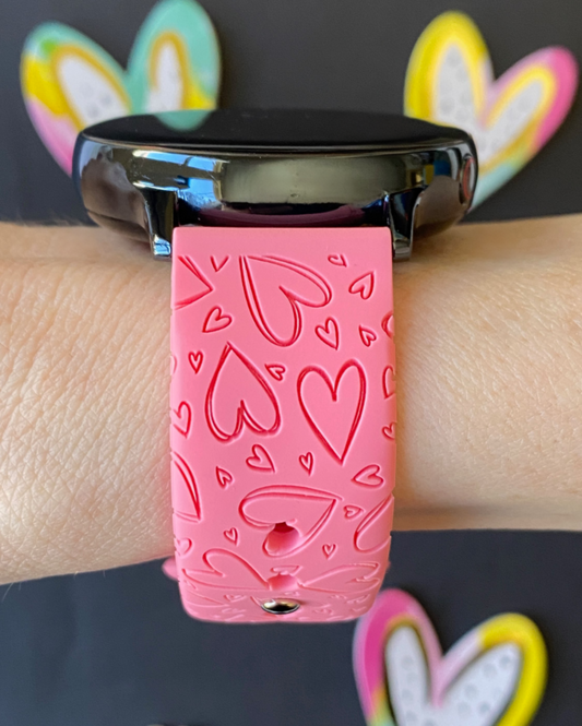 Cute Hearts 20mm Samsung Galaxy Watch Band