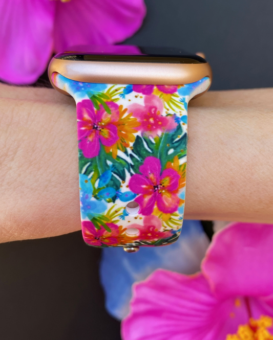 Hibiscus Watch Band For Apple Watch