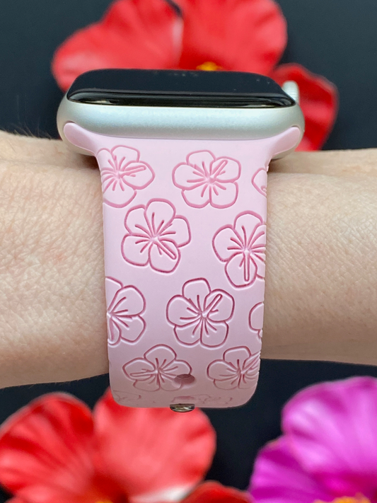 Blooming Hibiscus Watch Band For Apple Watch