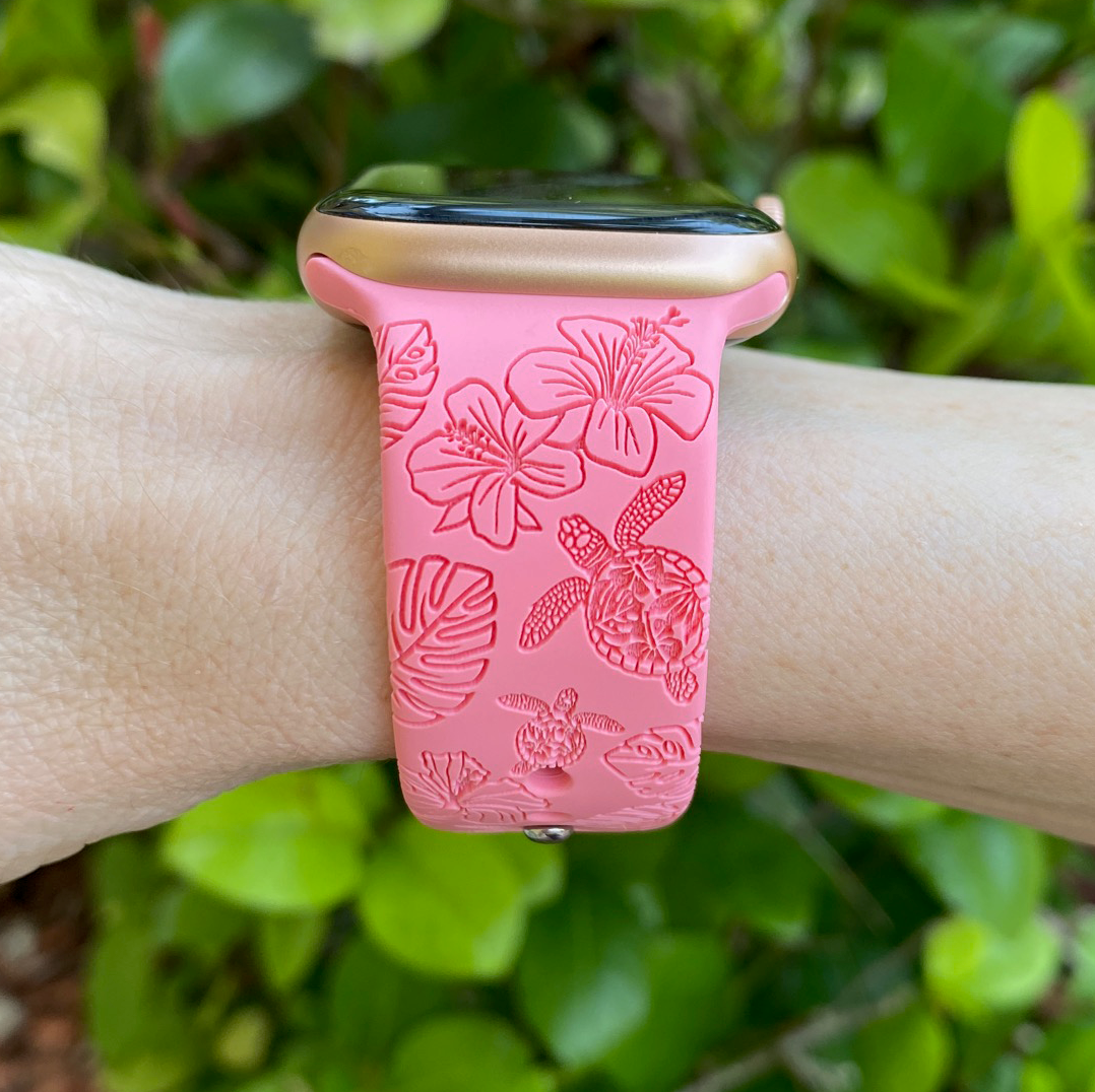 Hibiscus Turtles Apple Watch Band
