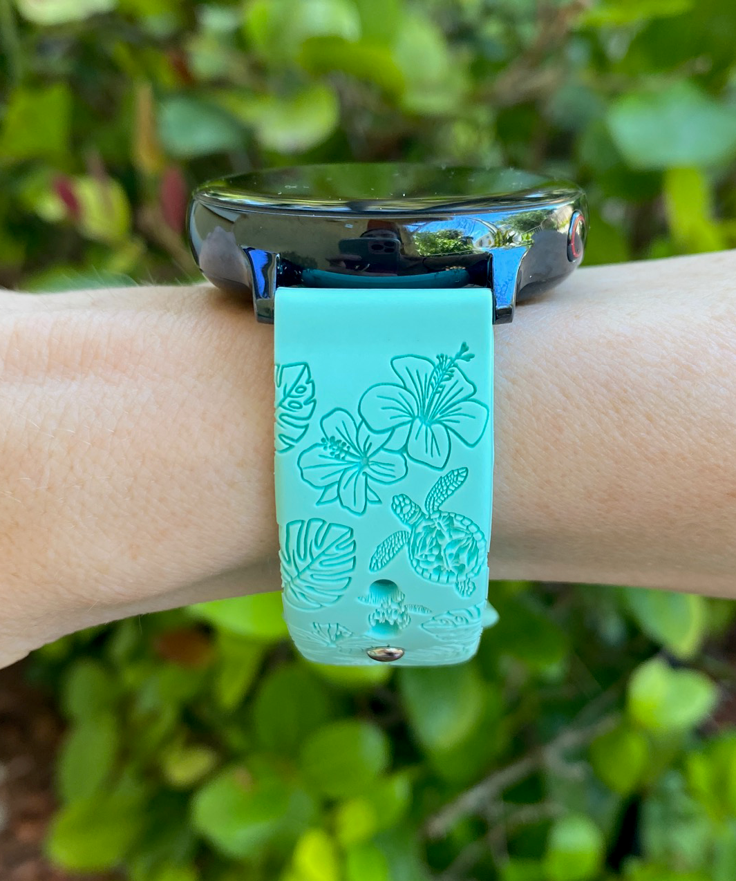 Hibiscus Turtles 20mm Samsung Galaxy Watch Band